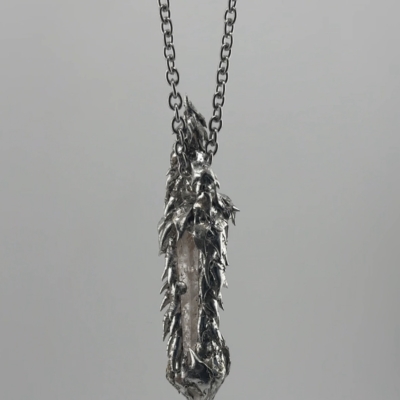 Pink Quartz Stalagmite Necklace